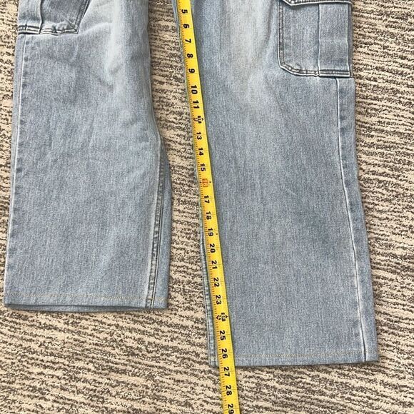 NWT The Frankie Shop KAI CARGO DENIM PANTS - Worn Wash - Small - Picture 11 of 16